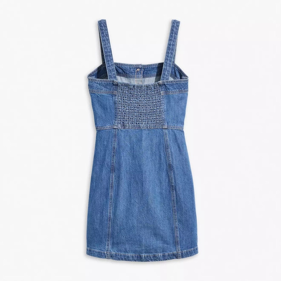 Iconic Levi's Denim Drea Dress XS in Paper Map Blue (Medium Wash) - Picture 3 of 7